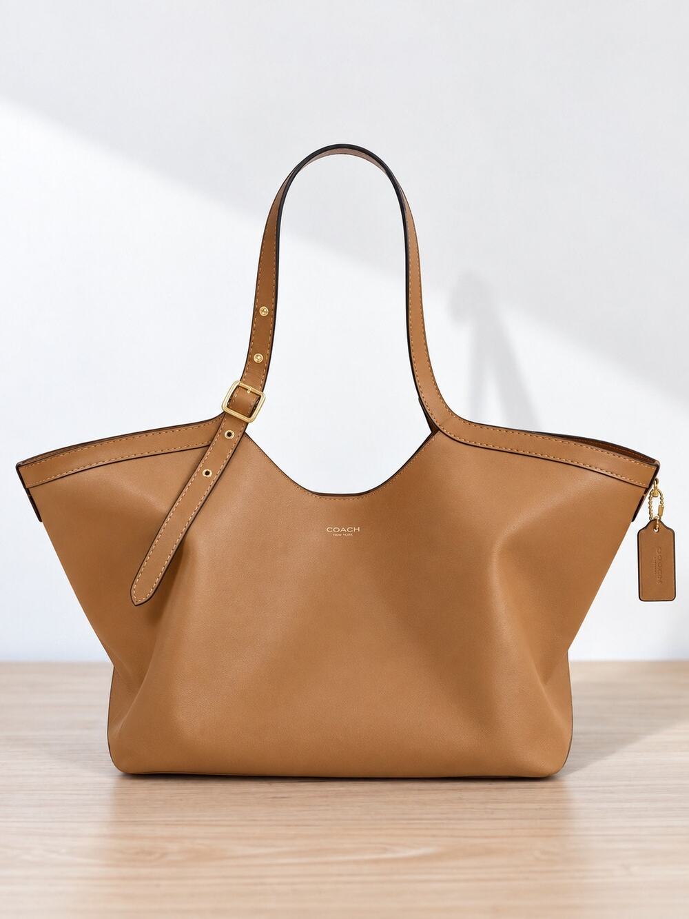 NWT Coach CAM00 Gramercy Natural Grain Leather Tote Bag